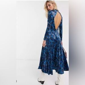 Free People Blue Floral Maxi Dress